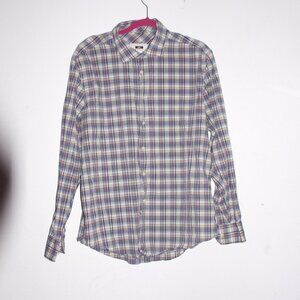 Joseph Abboud Long Sleeve Plaid Button Down Shirt Men XL